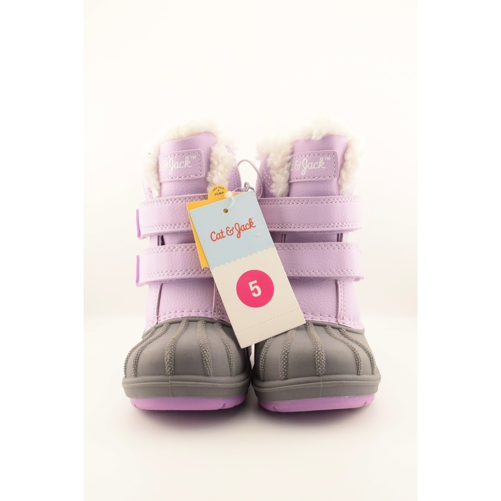 Cat & Jack Toddler Denver Winter Boots Size 5 Lavender Faux Fur NWT